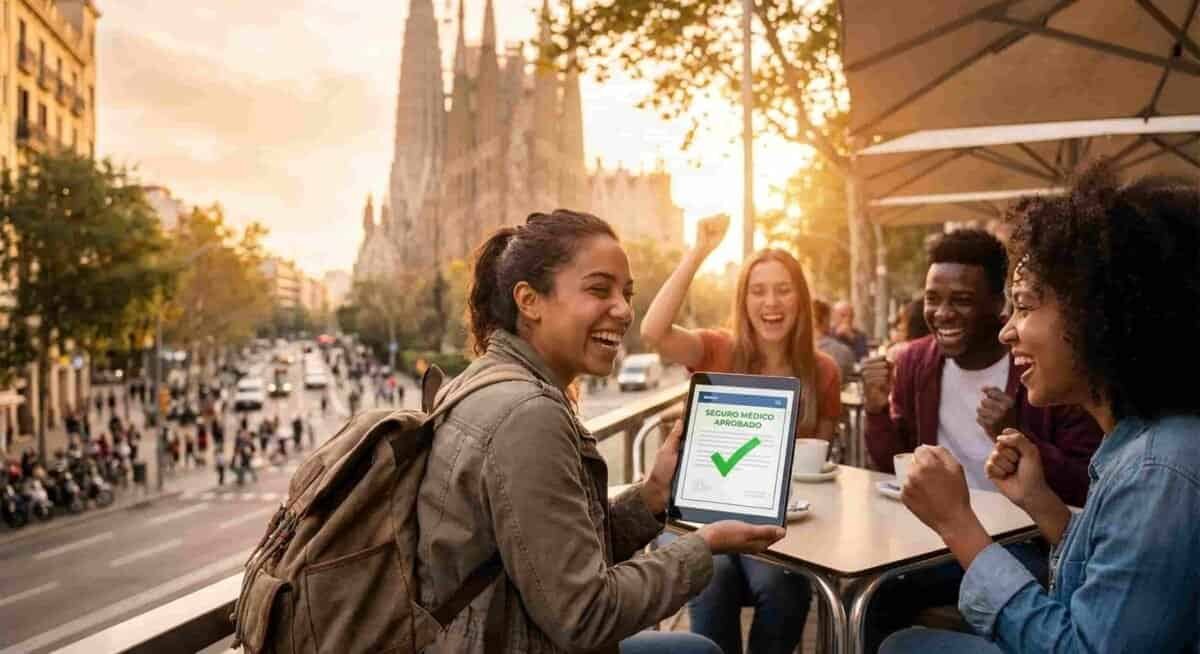 Estudiantes extranjeros en España con seguro médico aprobado y visado