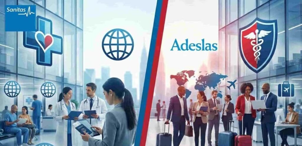 Comparativa de Sanitas vs Adeslas extranjeros