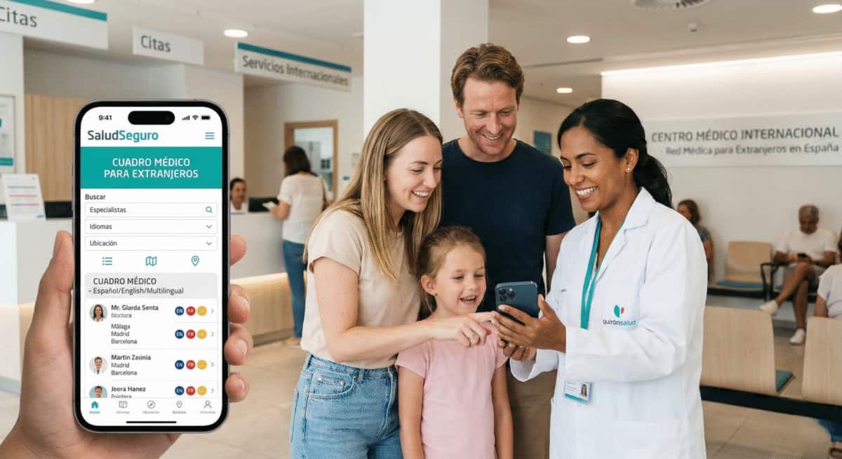 Entrada de urgencias de un hospital privado en España para pacientes internacionales