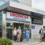 Entrada de urgencias de un hospital privado en España para pacientes internacionales