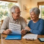 Pareja revisando el seguro médico residencia no lucrativa enfermedades preexistentes sin carencias